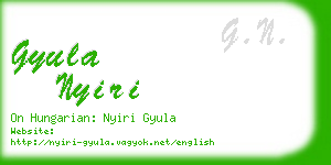 gyula nyiri business card